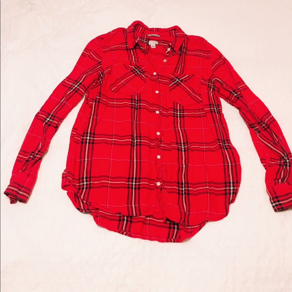 Soft Plaid Button Up Shirt